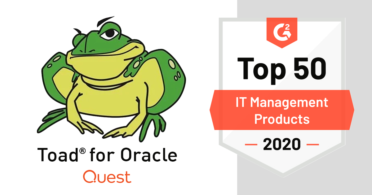 Quest Toad For Oracle Was Listed As One Of The Top 10 Products On G2 